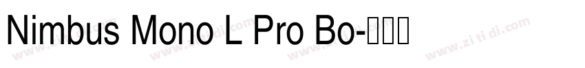 Nimbus Mono L Pro Bo字体转换